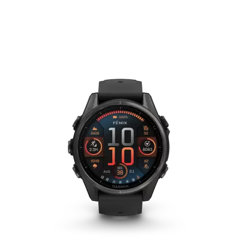fenix 8 Sapphire AMOLED 43mm Ti Carbon Gray DLC / Black