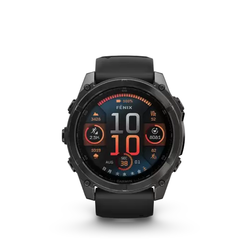 fenix 8 Sapphire AMOLED 51mm Ti Carbon Gray DLC / Black