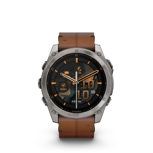 fenix 8 Sapphire AMOLED 51mm Ti / Leather Band