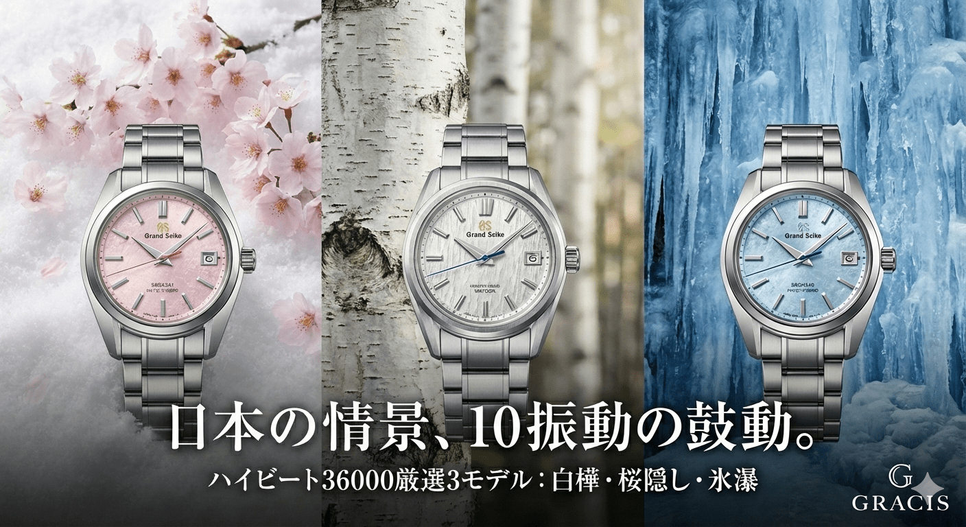グランドセイコー ハイビートどれを選ぶ？白樺vs桜隠しvs氷瀑を比較